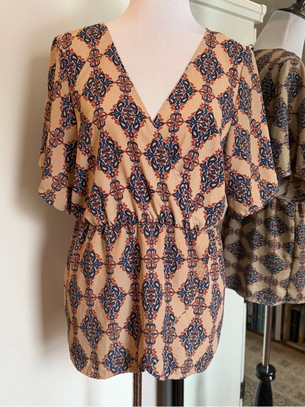 Promises Promises 1X Tan Patterned Top